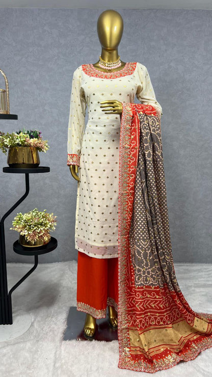 Stylish Kurti and Palazzo Combo with Stunning Dupatta Design