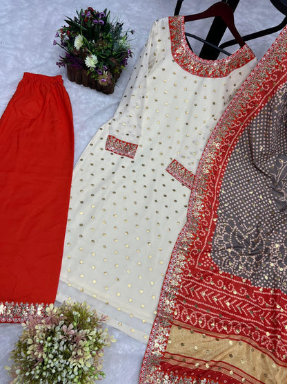 Stylish Kurti and Palazzo Combo with Stunning Dupatta Design