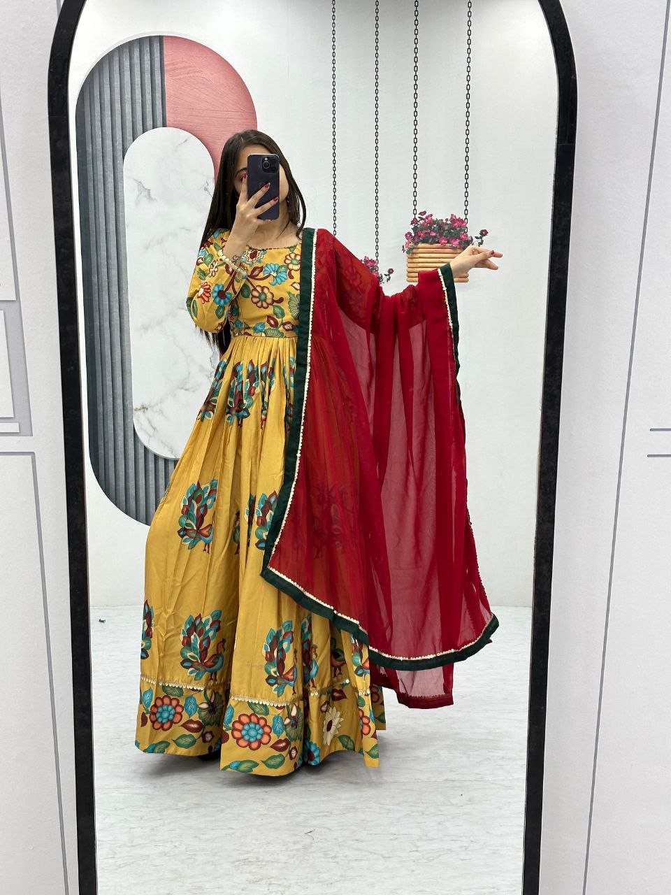 New Kalamkari Gown Set – A Masterpiece of Elegance and Tradition