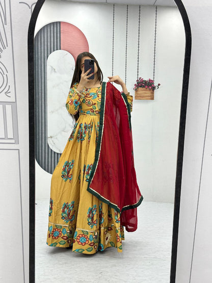 New Kalamkari Gown Set – A Masterpiece of Elegance and Tradition