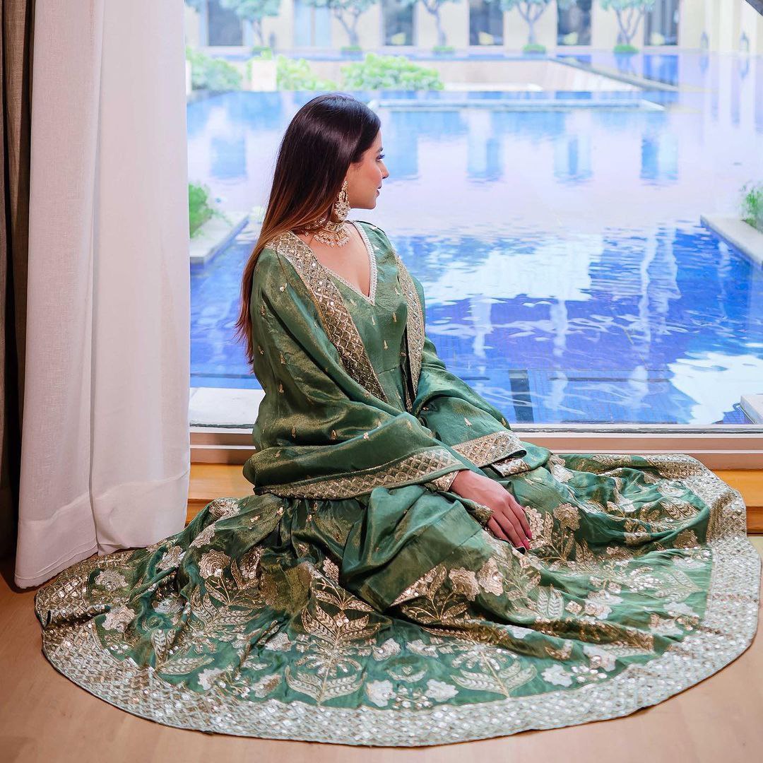 Glamorous Designer Party Wear Set: Fancy Top, Dupatta & Fully Stitched Gharara for Unmatched Elegance!