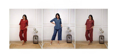 Premium Rayon Top‑Pant Set – Solid Design for Office & Regular Wear