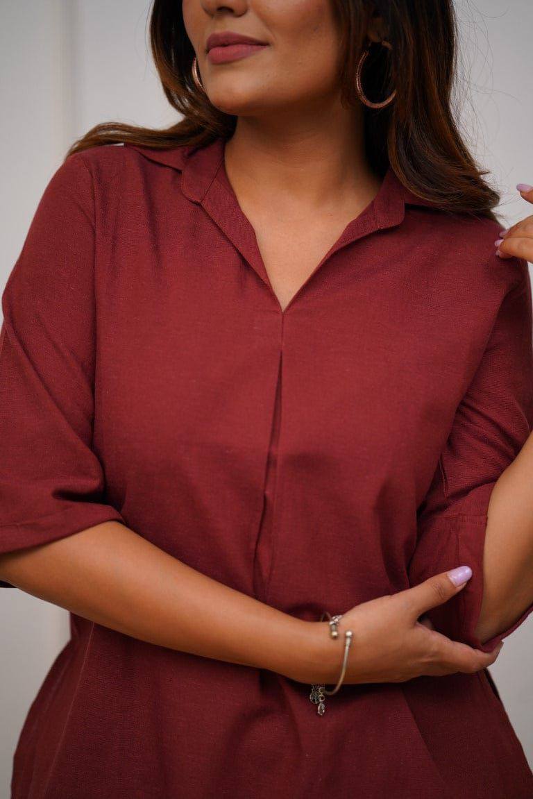 Premium Rayon Top‑Pant Set – Solid Design for Office & Regular Wear