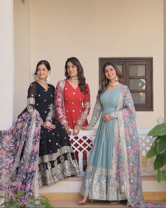 Premium Designer Readymade Gown Collection – Elegance Redefined with Stunning Dupatta