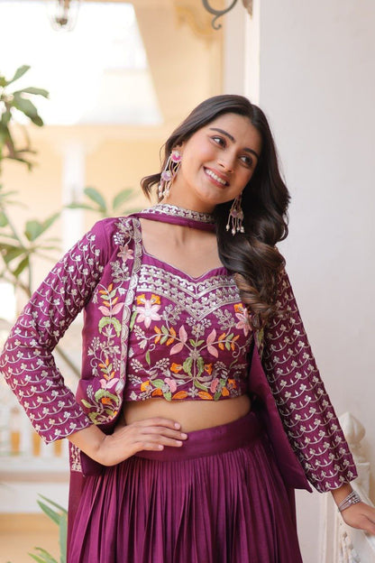 New Festival Lehenga Choli with Koti – A Statement of Elegance!