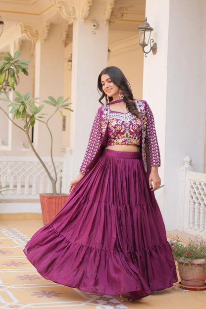 New Festival Lehenga Choli with Koti – A Statement of Elegance!