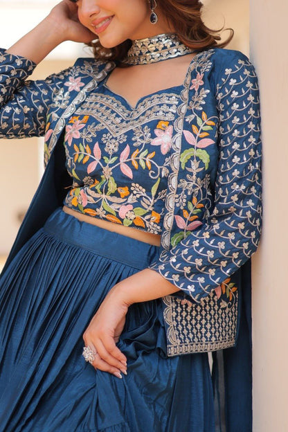 New Festival Lehenga Choli with Koti – A Statement of Elegance!