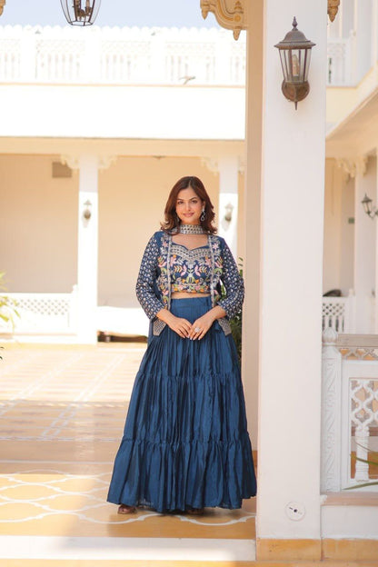 New Festival Lehenga Choli with Koti – A Statement of Elegance!