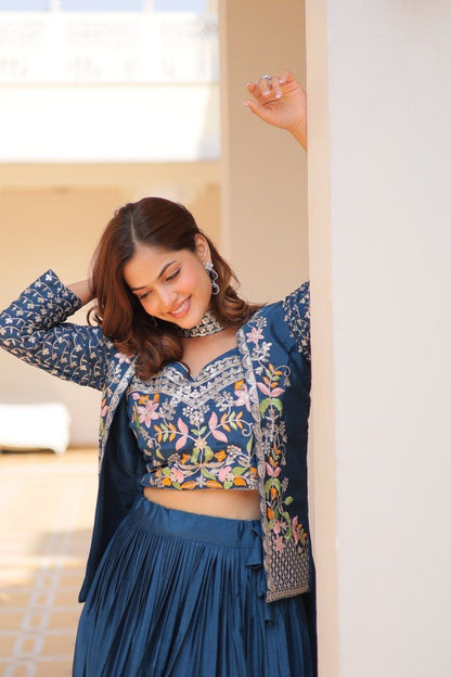 New Festival Lehenga Choli with Koti – A Statement of Elegance!