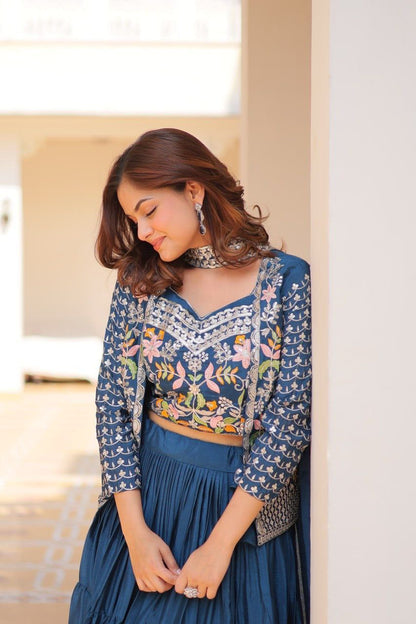 New Festival Lehenga Choli with Koti – A Statement of Elegance!