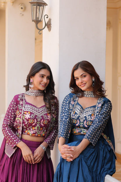 New Festival Lehenga Choli with Koti – A Statement of Elegance!