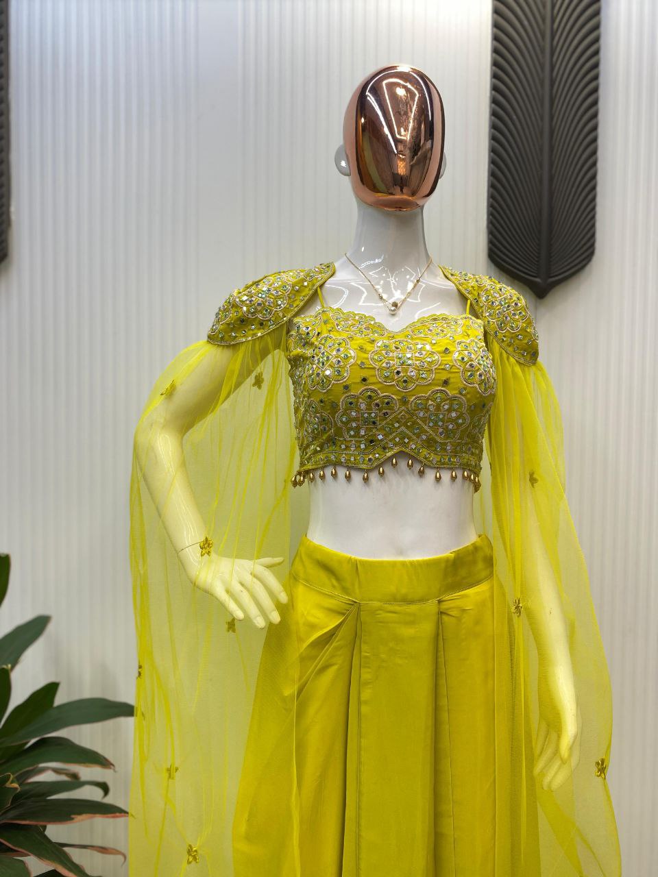 Designer Partywear Dhotis with Tube Blouse & Shrug | WEDDING SEASON DRAPED DHOTI