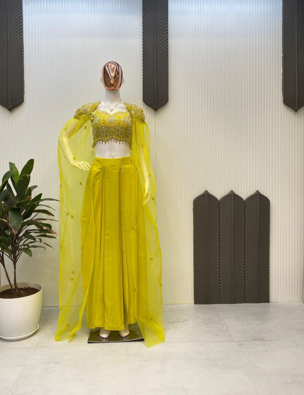 Designer Partywear Dhotis with Tube Blouse & Shrug | WEDDING SEASON DRAPED DHOTI