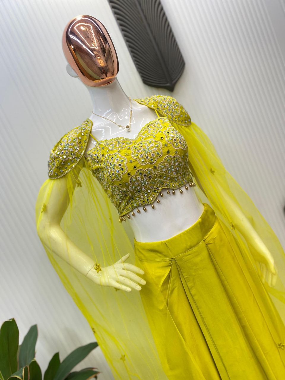 Designer Partywear Dhotis with Tube Blouse & Shrug | WEDDING SEASON DRAPED DHOTI