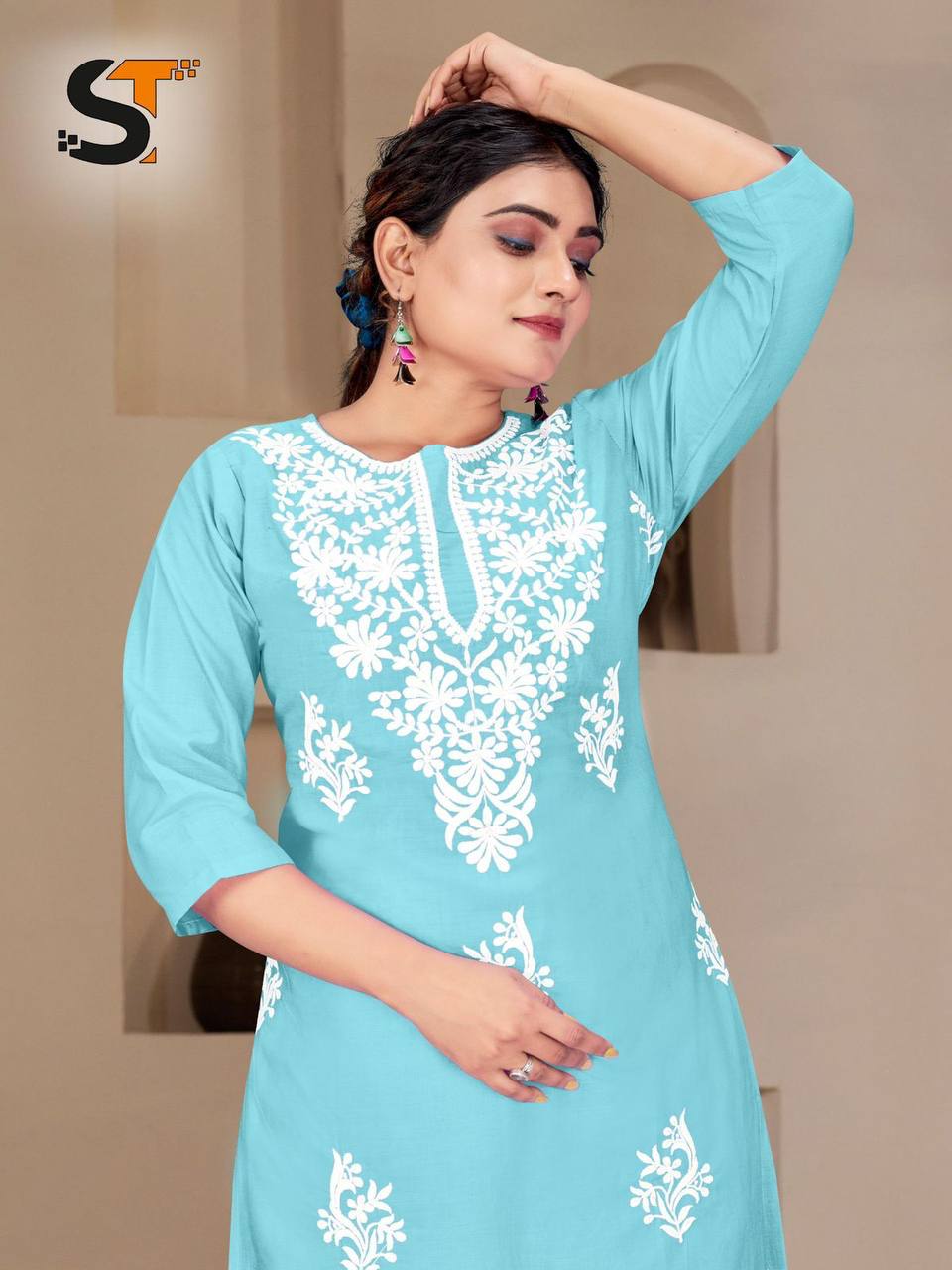Premium Heavy Rayon Kurti‑Pant Set – Embroidery Work for Office & Regular Wear