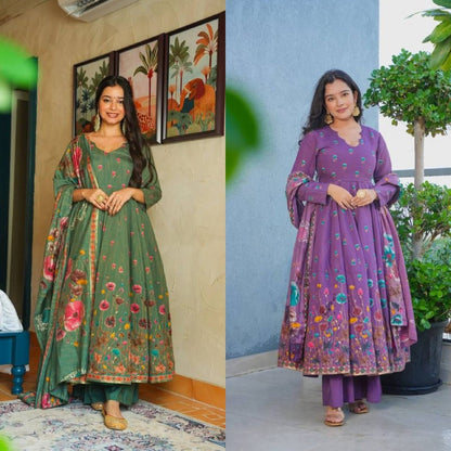 Premium Viscose Rayon Kurta‑Pant‑Dupatta Set – Elegant Design