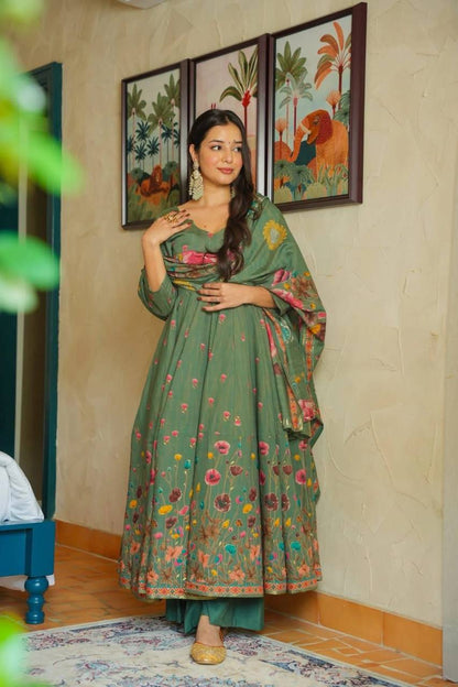 Premium Viscose Rayon Kurta‑Pant‑Dupatta Set – Elegant Design