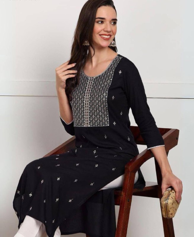Premium Rayon Kurti‑Pant Set – Embroidery Work with Cotton Bottom