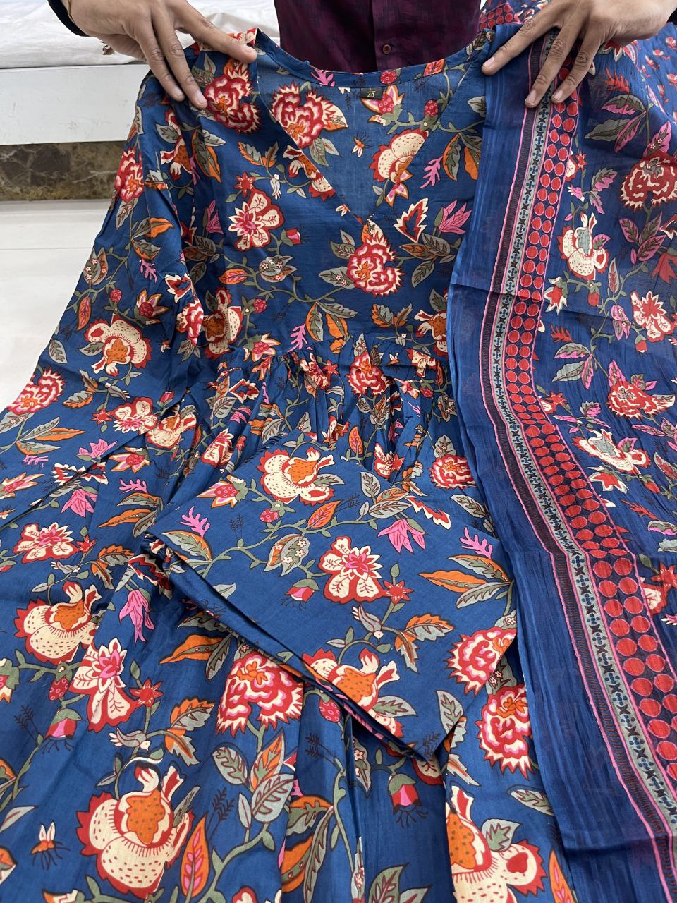 Upgrade Your Wardrobe – New Color Voluminous Anarkali Suit Set in Pure Cotton, Perfect for Every Occasion!