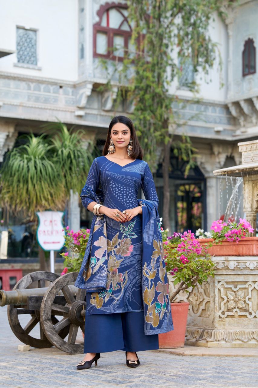 Ethnic Elegance – Stunning Salwar Suit with Beads & Blooms