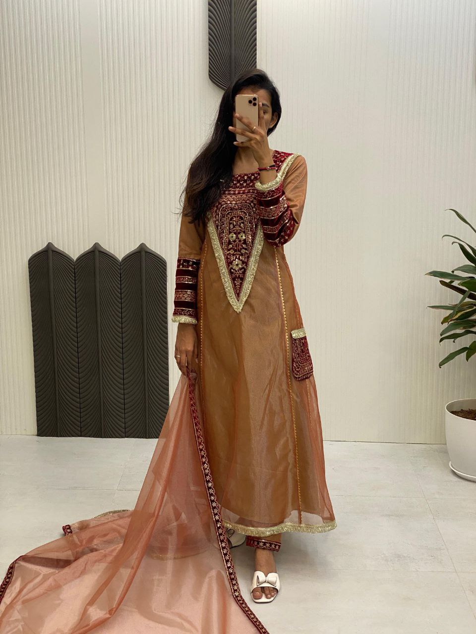 2025 Wedding Season – Designer Flaired Kali Suit with Pant & Dupatta