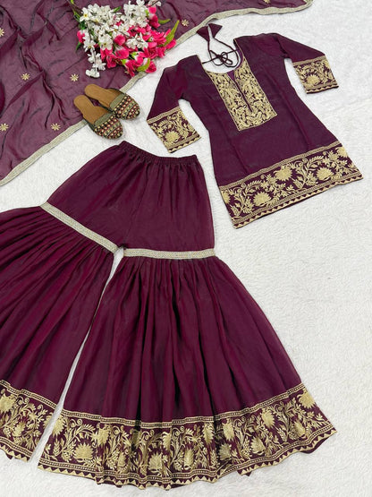 NEW LAUNCH DESIGNER PARTY WEAR SHARARA PALAZZO SET