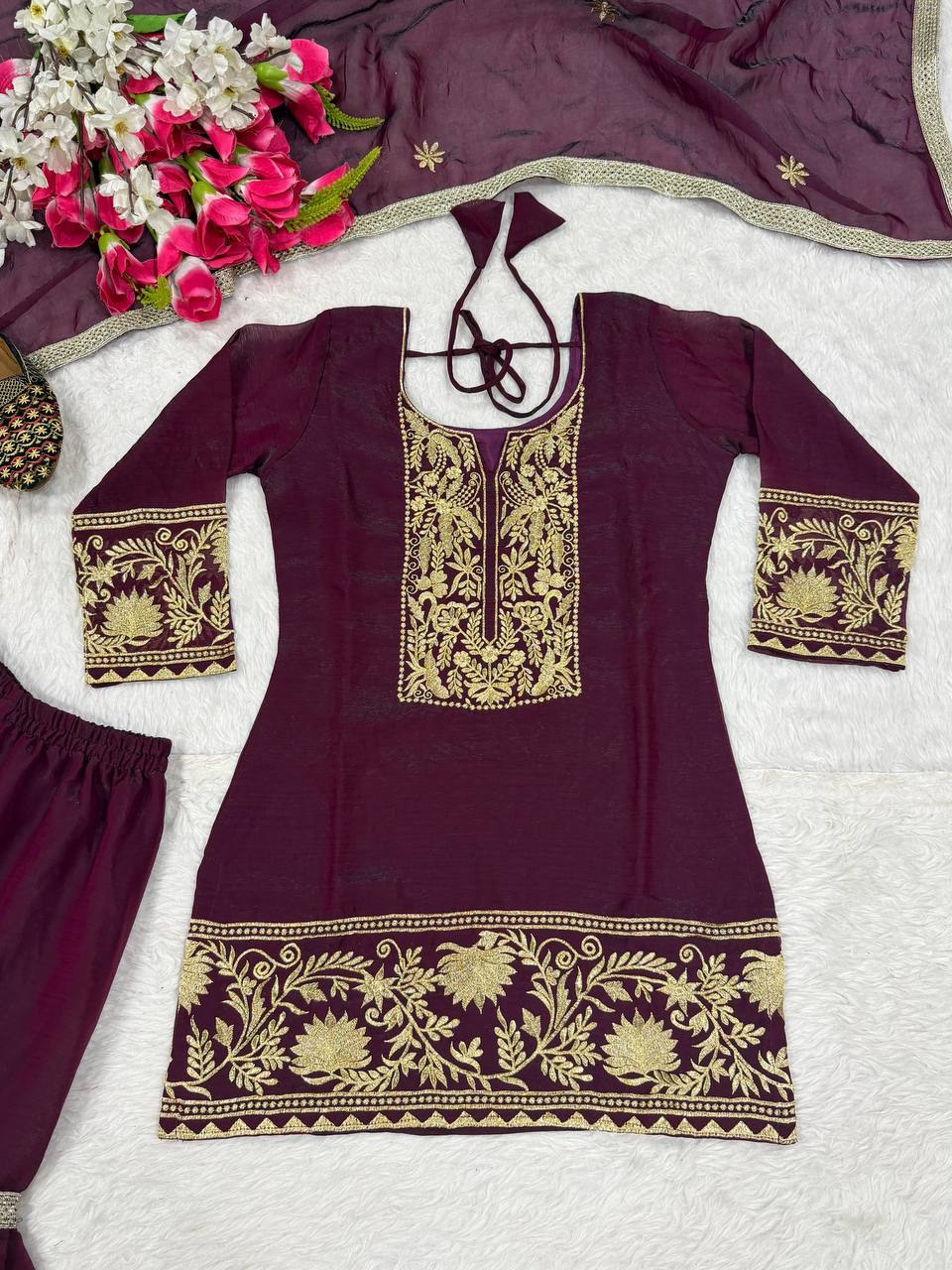 NEW LAUNCH DESIGNER PARTY WEAR SHARARA PALAZZO SET