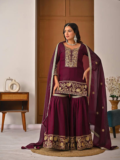 NEW LAUNCH DESIGNER PARTY WEAR SHARARA PALAZZO SET