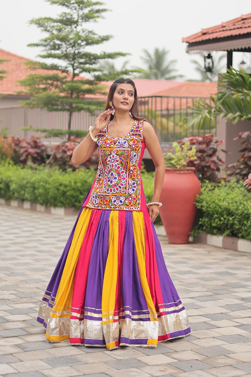 Navratri Special Gamathi Work Lehenga choli