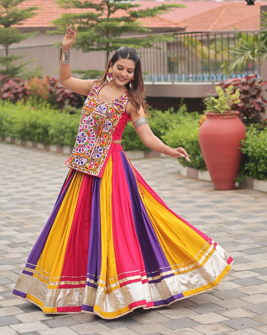 Navratri Special Gamathi Work Lehenga choli