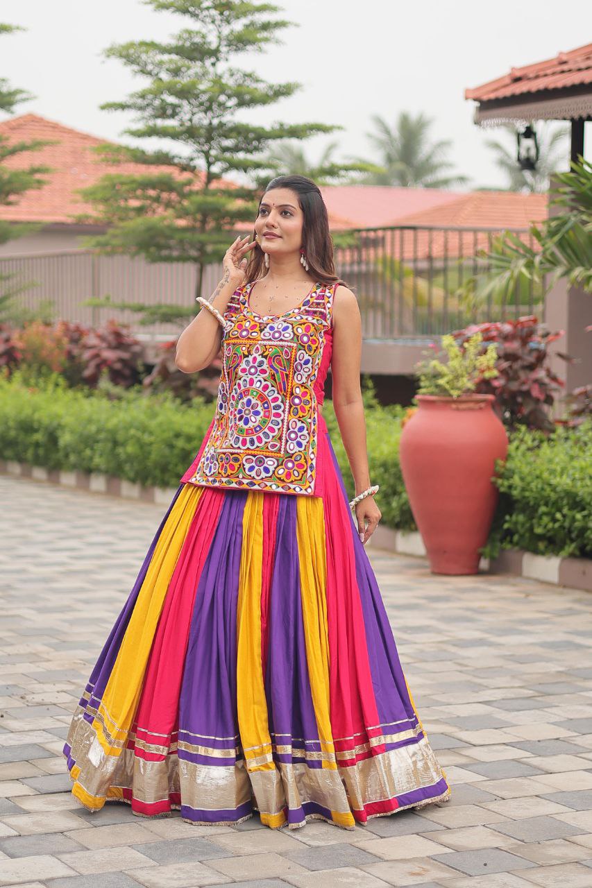 Navratri Special Gamathi Work Lehenga choli