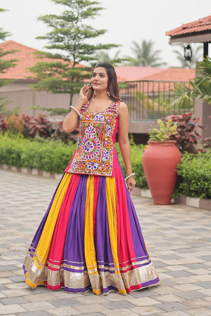Navratri Special Gamathi Work Lehenga choli