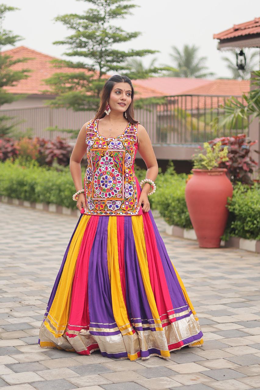 Navratri Special Gamathi Work Lehenga choli