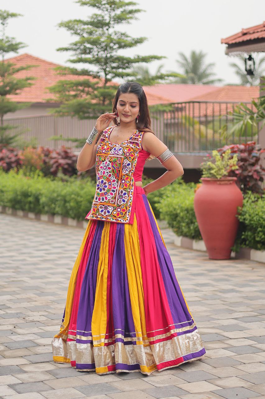 Navratri Special Gamathi Work Lehenga choli