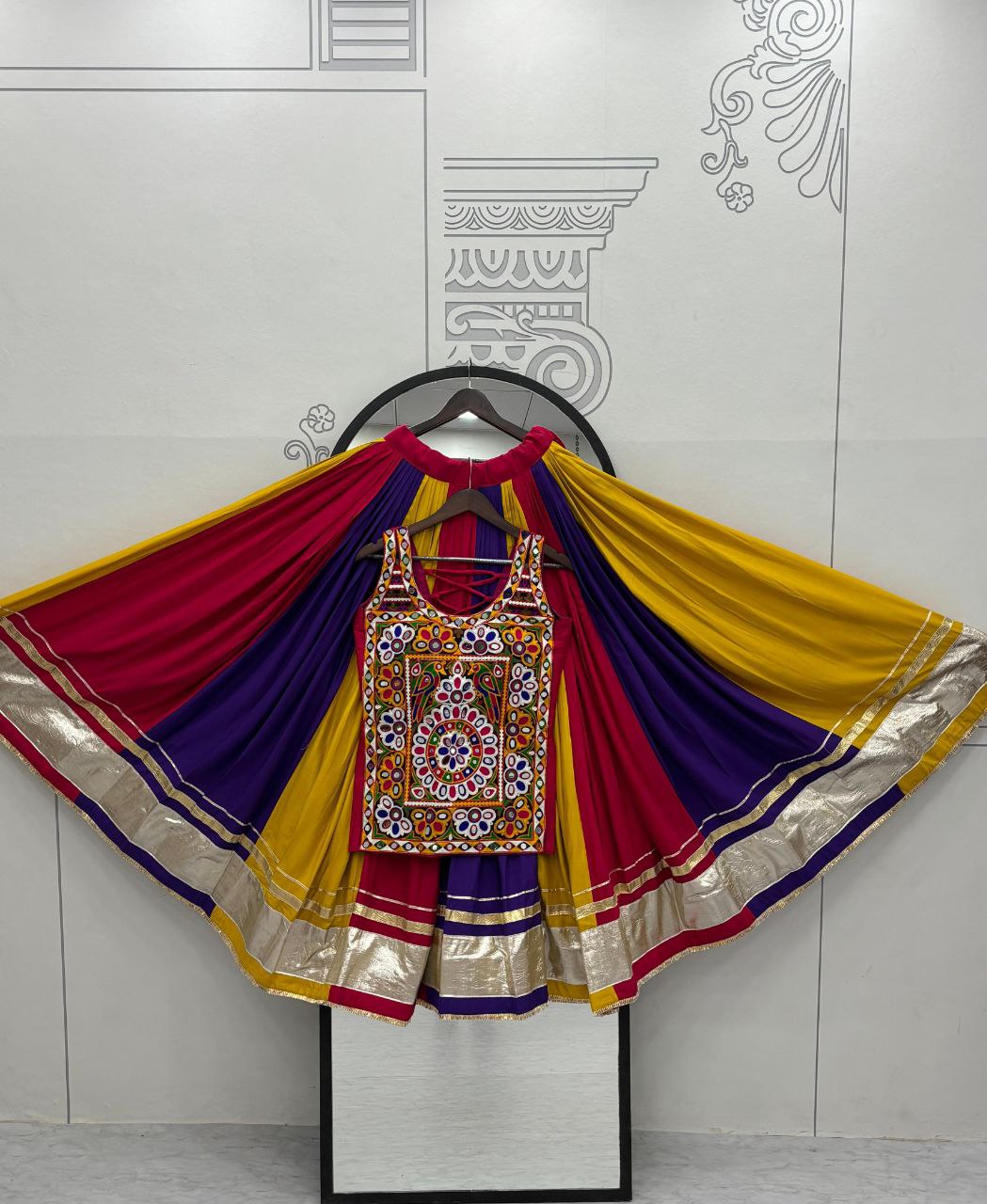 Navratri Special Gamathi Work Lehenga choli