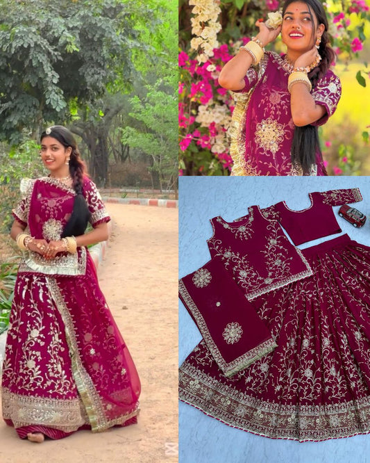 Darbari Poshak Designer Lehenga Choli Set | Heavy Embroidery