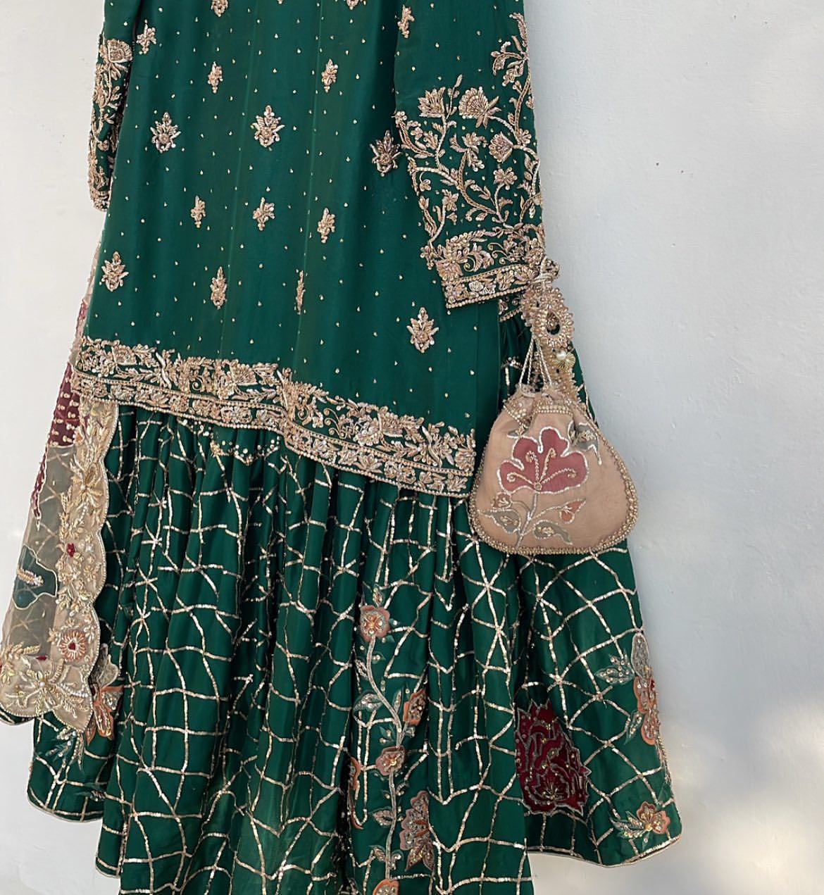 Designer Chinon Sharara Suit Set with Sequins Embroidery & Organza Dupatta  Fully Stitched