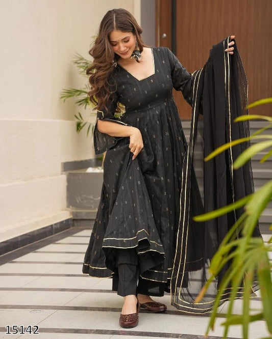 Designer Digital Print Anarkali Suit Set