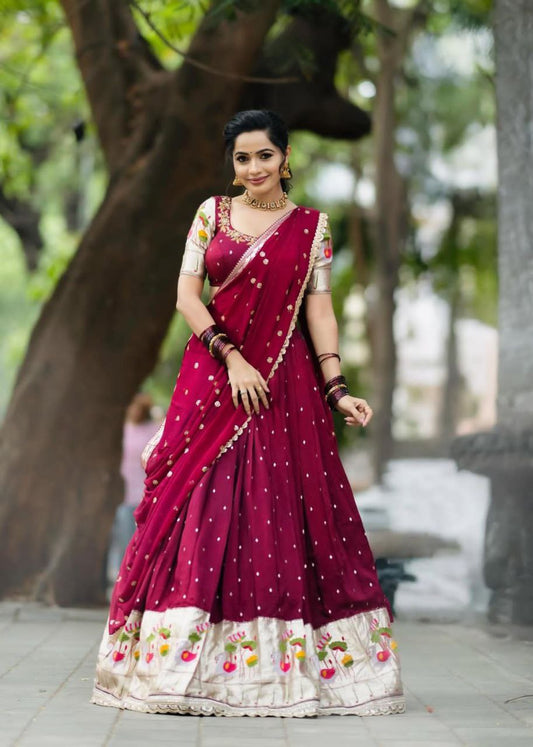 Festival Special Georgette Embroidered Lehenga Choli Set with Dupatta