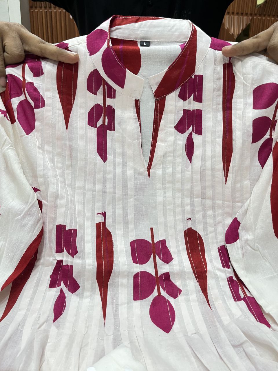 Hand Block Printed Mul Cotton Kurta Set with Pintucks | Side Pocket Kurti & Bottom Set | Summer Special