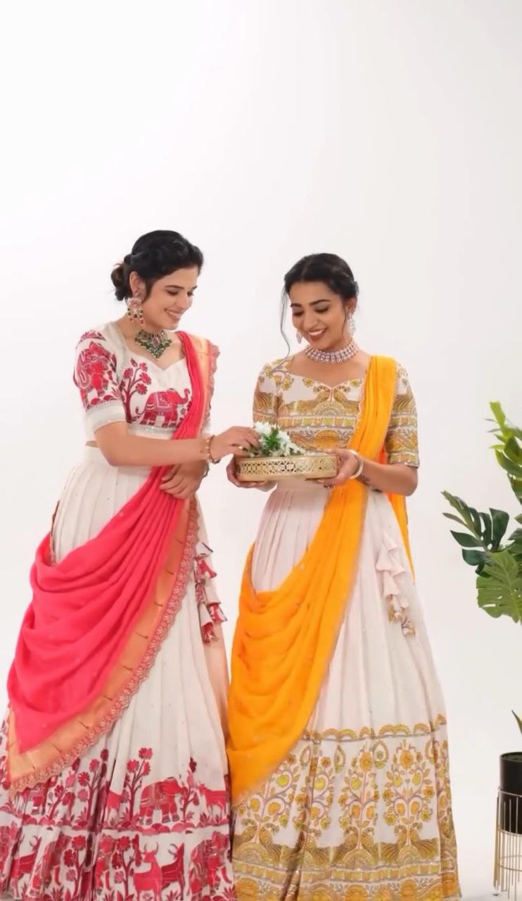 Kalamkari Cotton Lehenga Choli Set with Embroidered Georgette Dupatta – Fully Stitched