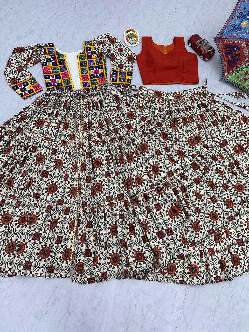 Navratri 2025 Special Lehenga Choli Set with Shrug | 6 Meter Flair