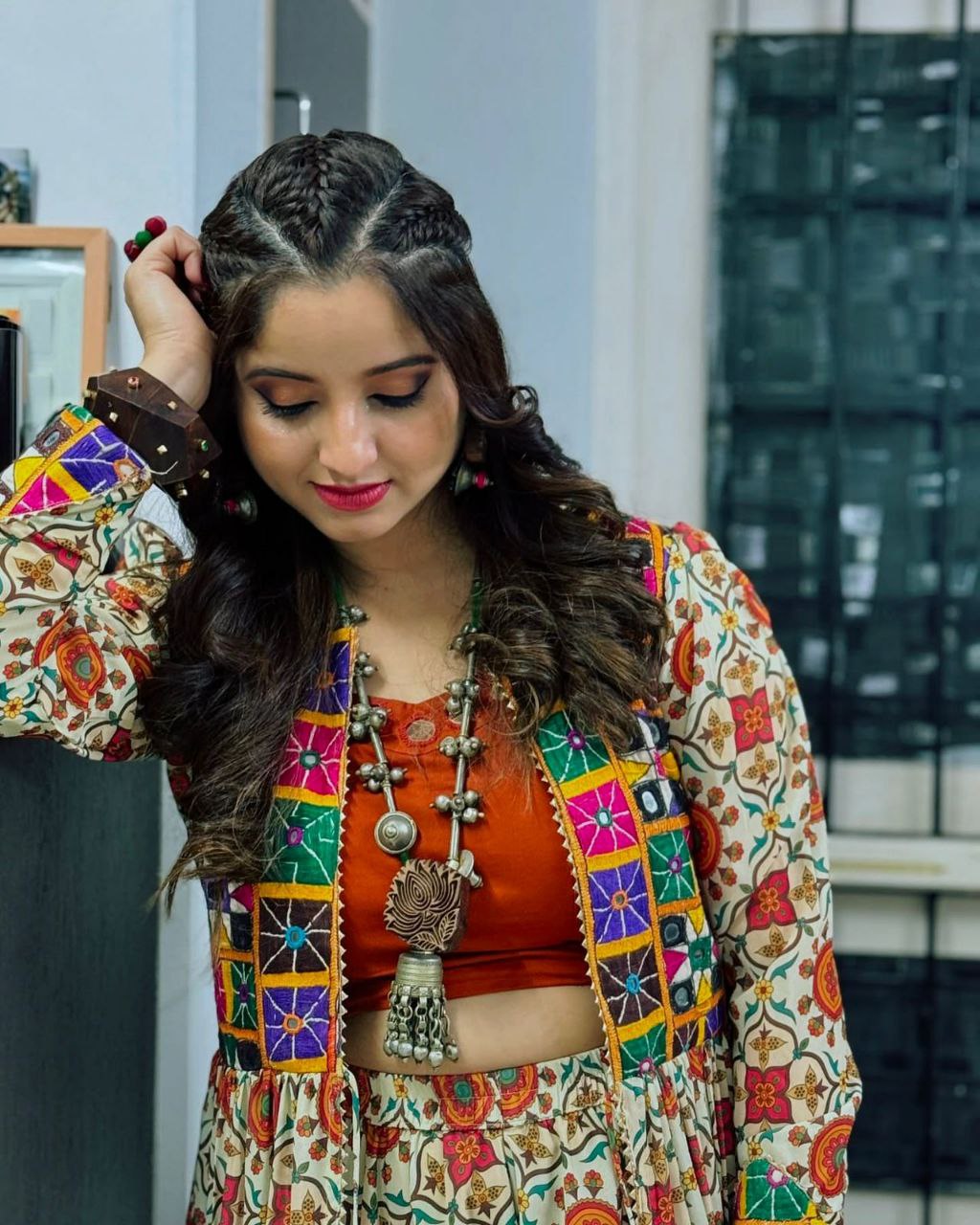 Navratri 2025 Special Lehenga Choli Set with Shrug | 6 Meter Flair