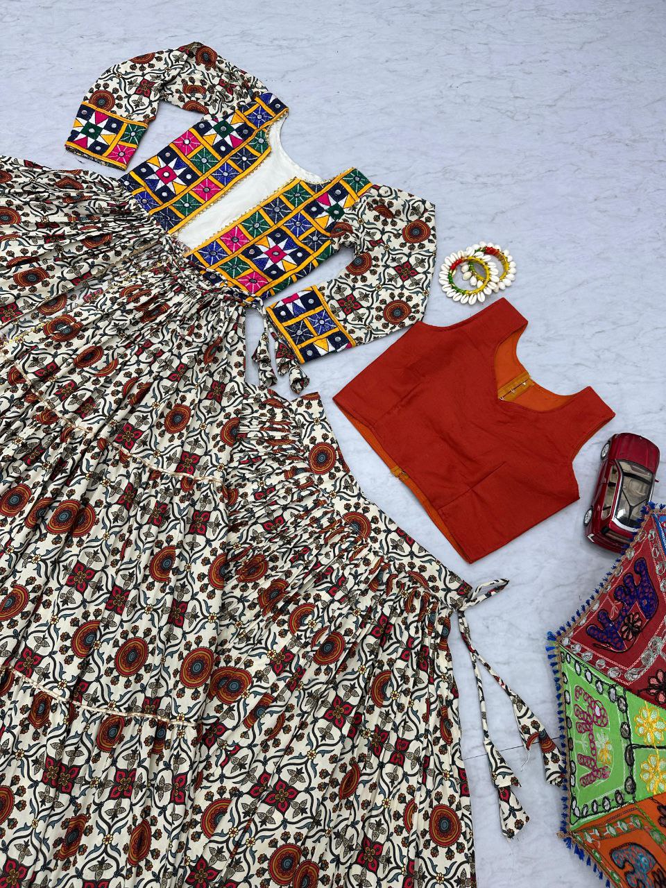Navratri 2025 Special Lehenga Choli Set with Shrug | 6 Meter Flair
