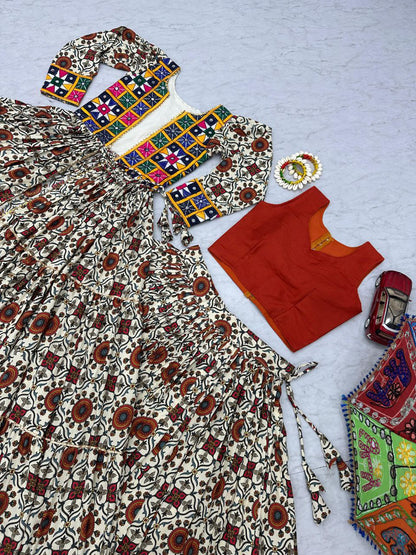 Navratri 2025 Special Lehenga Choli Set with Shrug | 6 Meter Flair