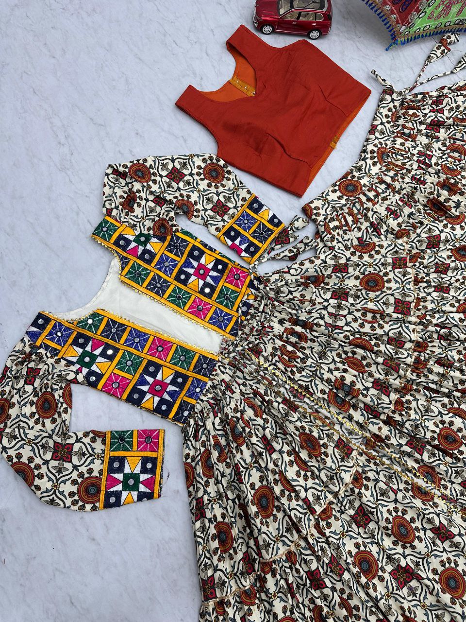 Navratri 2025 Special Lehenga Choli Set with Shrug | 6 Meter Flair