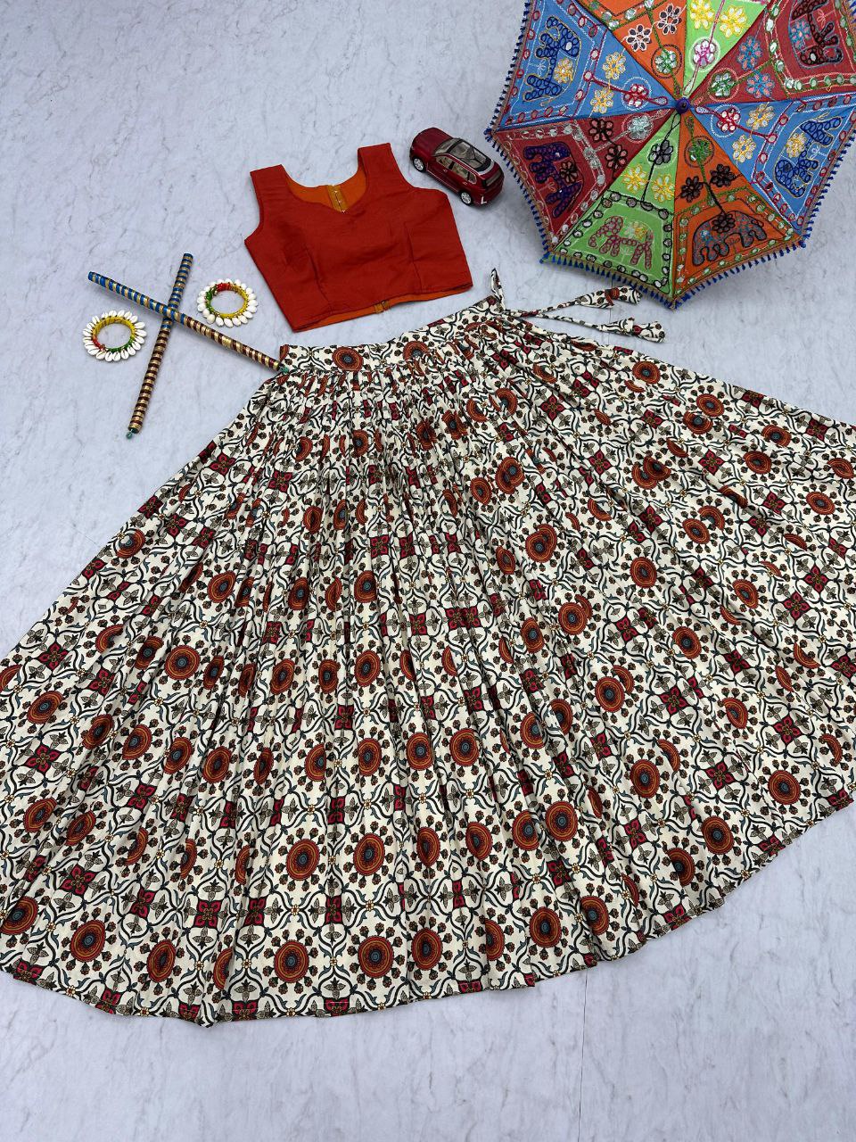 Navratri 2025 Special Lehenga Choli Set with Shrug | 6 Meter Flair