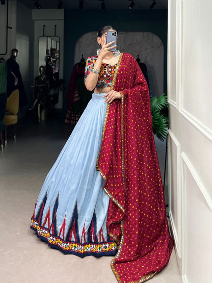 Navratri Collection 2025 | Dola Silk Mirror Work Lehenga Set