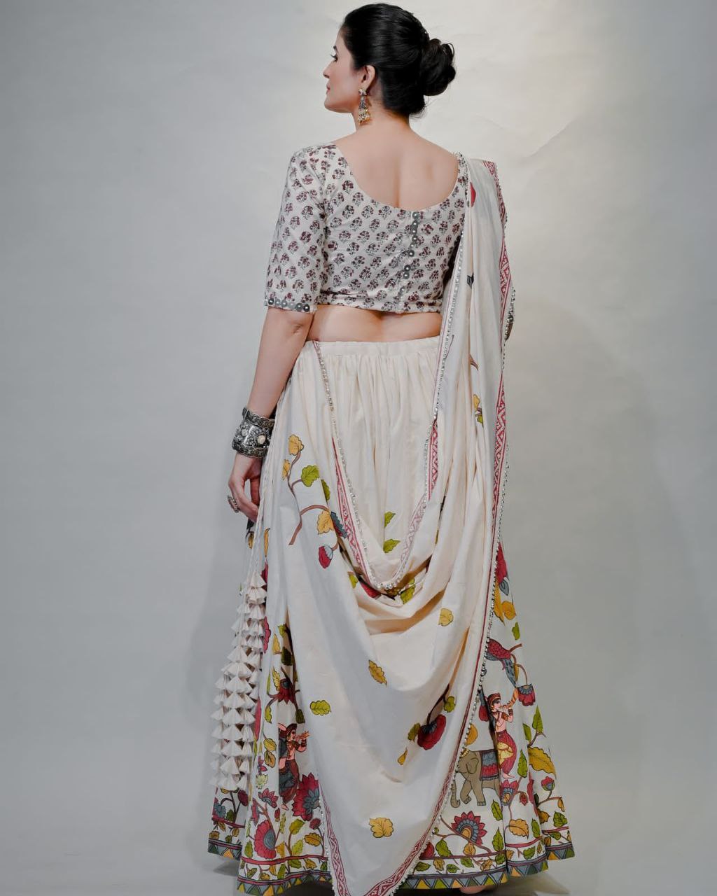 Traditional Gamathi and Real Mirror Work Navratri Special Lehenga Choli set