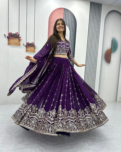 Premium Embroidered Lehenga Choli Set | Heavy Fox Georgette